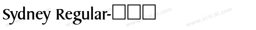 Sydney Regular字体转换